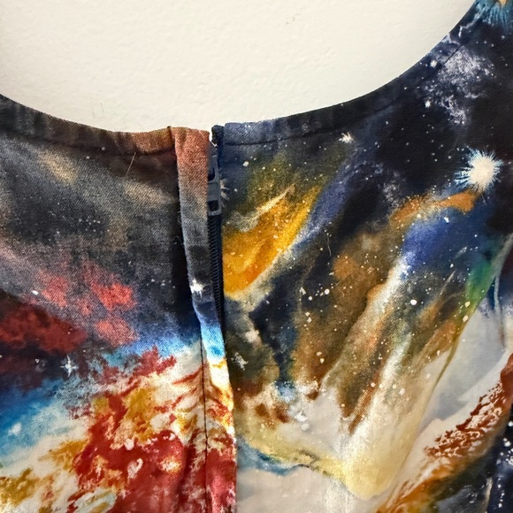 ModCloth Nebula Outer Space Galaxy Science Sleeveless Mini Dress Size Small - Picture 11 of 16